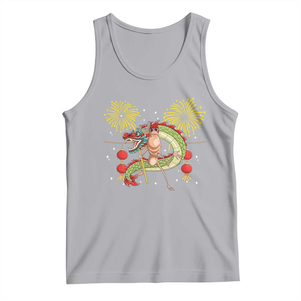 Funny Marcus The Worm Meme Tank Top Viral Lunar New Year TS12 Athletic Heather Print Your Wear