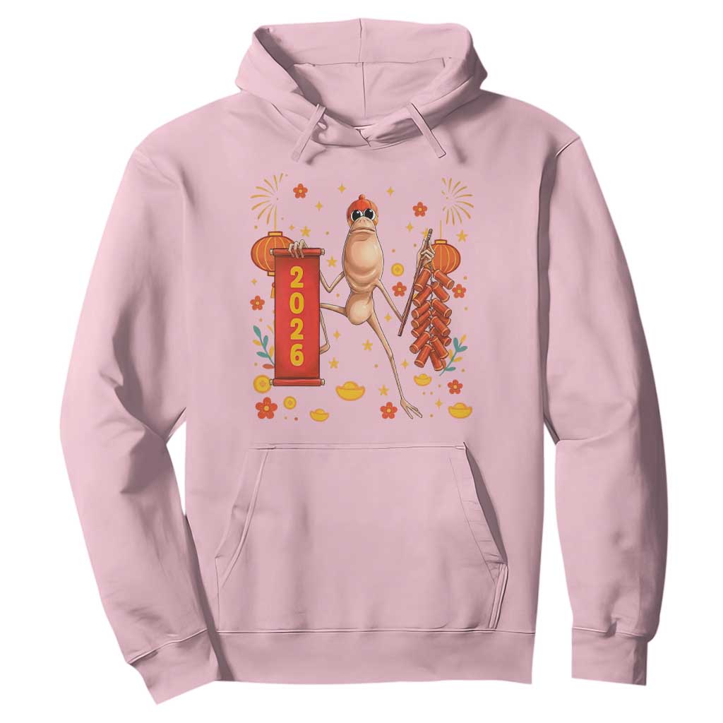 Marcus The Worm Lunar New Year Meme Hoodie Trendy Gag Gift TS12 Light Pink Print Your Wear