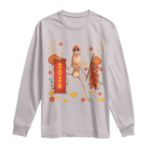 Marcus The Worm Lunar New Year Meme Long Sleeve Shirt Trendy Gag Gift TS12 Ice Gray Print Your Wear