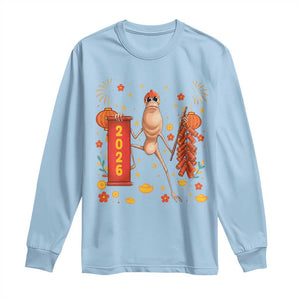 Marcus The Worm Lunar New Year Meme Long Sleeve Shirt Trendy Gag Gift TS12 Light Blue Print Your Wear
