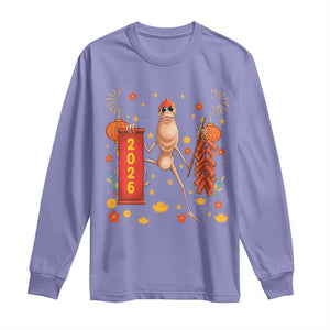 Marcus The Worm Lunar New Year Meme Long Sleeve Shirt Trendy Gag Gift TS12 Violet Print Your Wear