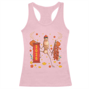 Marcus The Worm Lunar New Year Meme Racerback Tank Top Trendy Gag Gift TS12 Light Pink Print Your Wear
