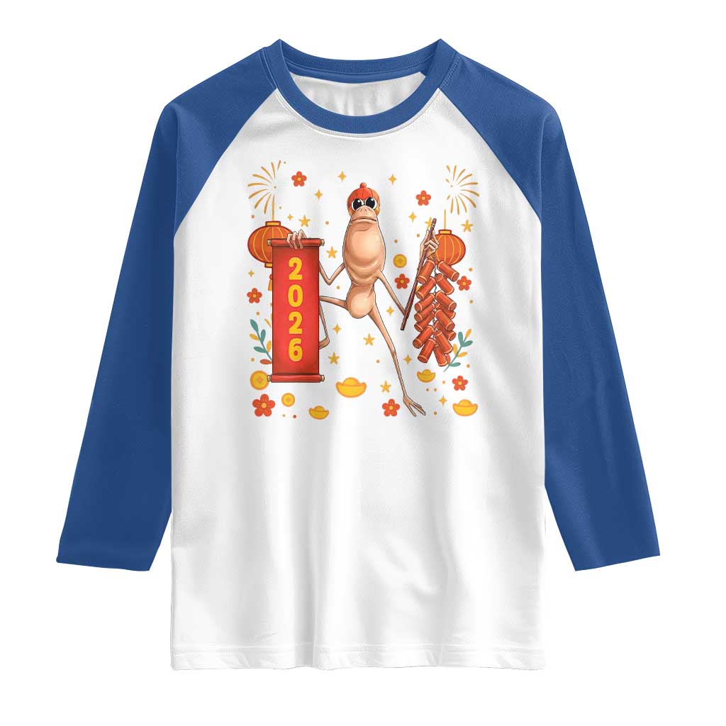 Marcus The Worm Lunar New Year Meme Raglan Shirt Trendy Gag Gift TS12 White Royal Print Your Wear