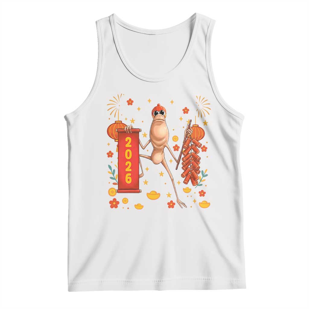 Marcus The Worm Lunar New Year Meme Tank Top Trendy Gag Gift TS12 White Print Your Wear