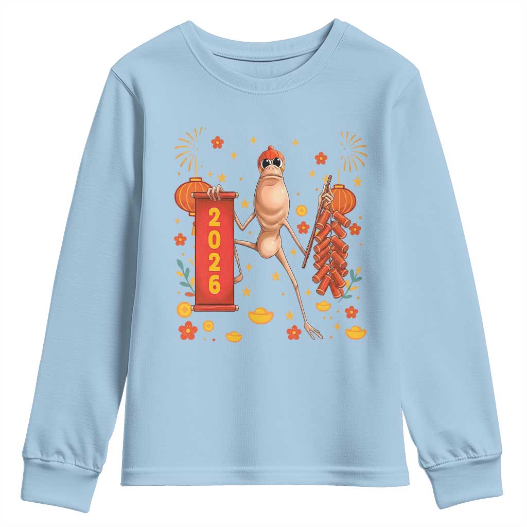 Marcus The Worm Lunar New Year Meme Youth Sweatshirt Trendy Gag Gift TS12 Light Blue Print Your Wear