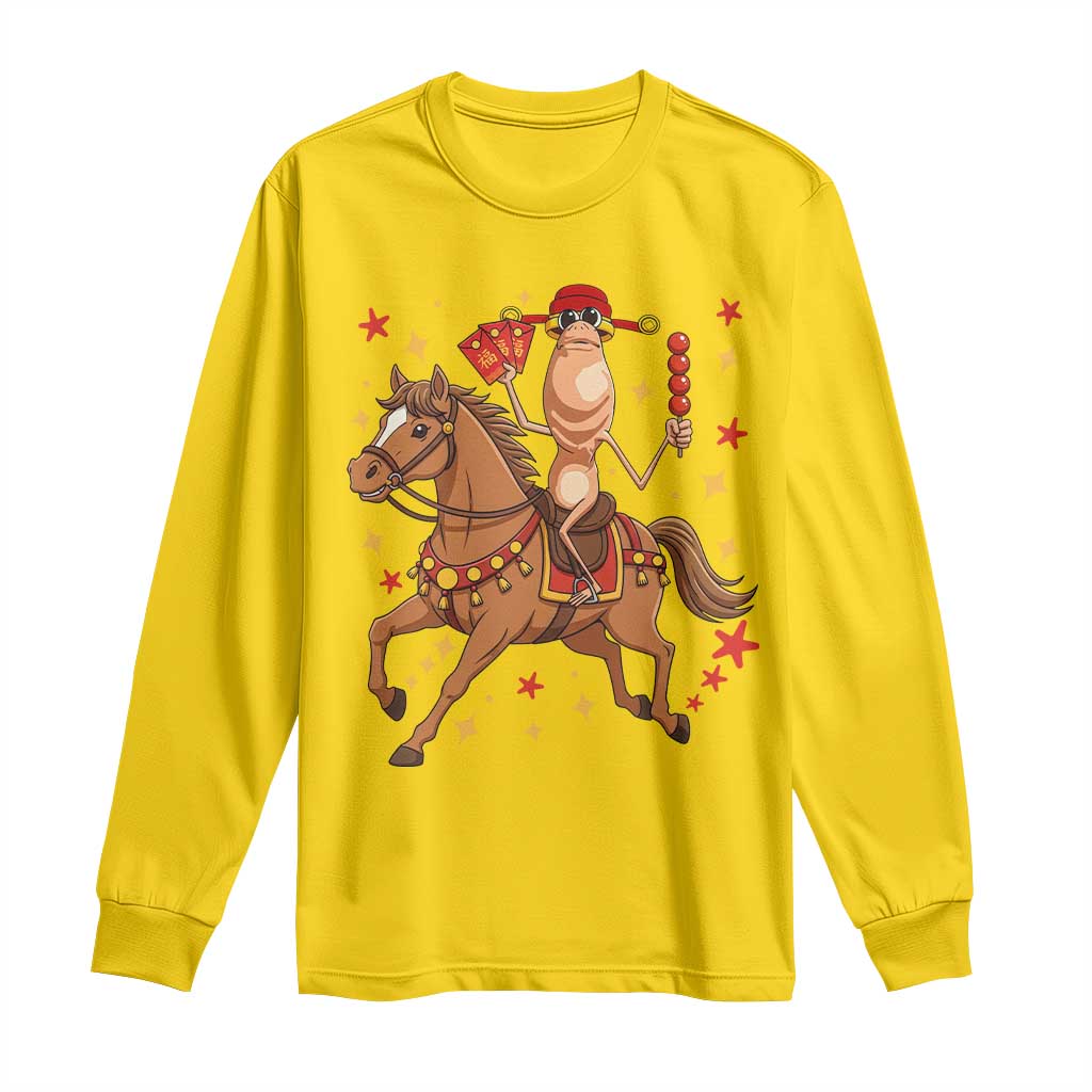 Funny Marcus The Worm Lunar New Year Long Sleeve Shirt Viral Meme TS12 Daisy Print Your Wear