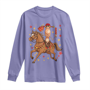Funny Marcus The Worm Lunar New Year Long Sleeve Shirt Viral Meme TS12 Violet Print Your Wear
