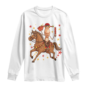 Funny Marcus The Worm Lunar New Year Long Sleeve Shirt Viral Meme TS12 White Print Your Wear