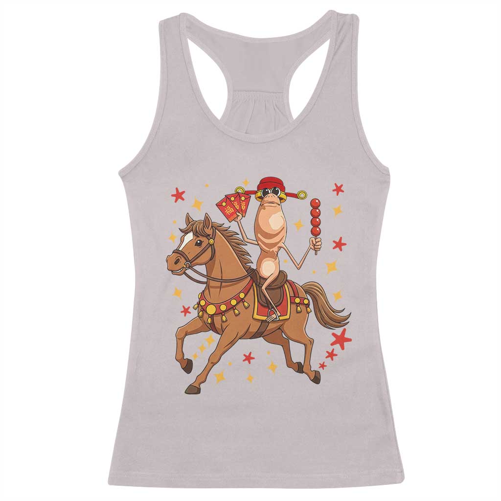 Funny Marcus The Worm Lunar New Year Racerback Tank Top Viral Meme TS12 Ice Gray Print Your Wear