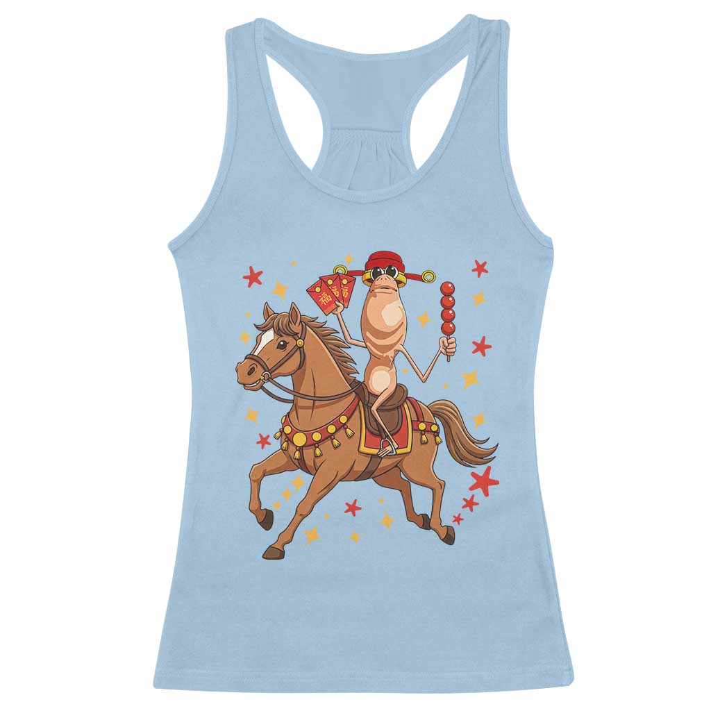Funny Marcus The Worm Lunar New Year Racerback Tank Top Viral Meme TS12 Light Blue Print Your Wear