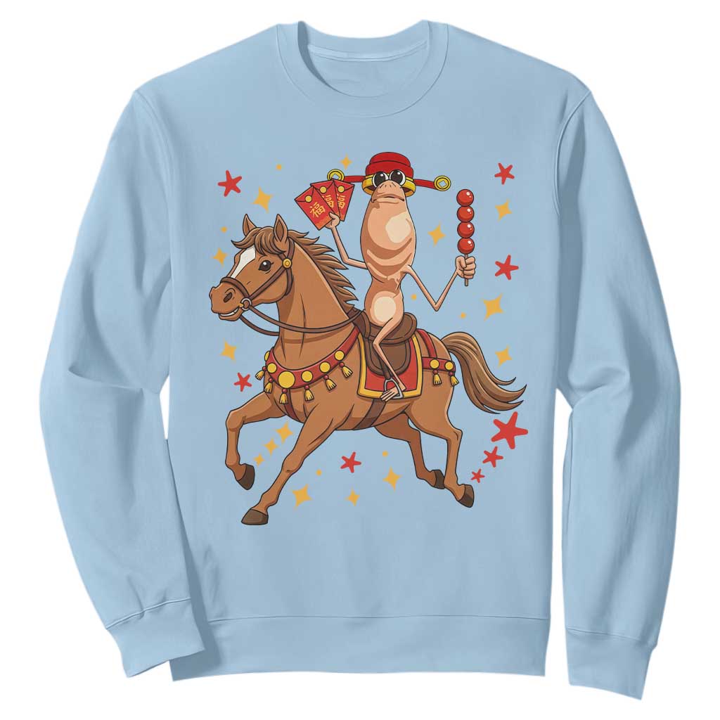 Funny Marcus The Worm Lunar New Year Sweatshirt Viral Meme TS12 Light Blue Print Your Wear