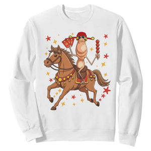 Funny Marcus The Worm Lunar New Year Sweatshirt Viral Meme TS12 White Print Your Wear