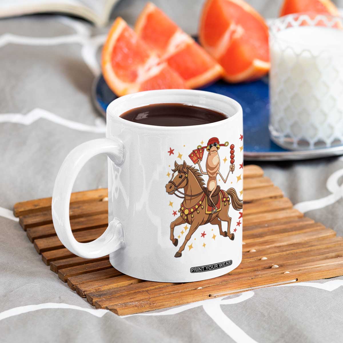 Funny Marcus The Worm Lunar New Year Coffee Mug Viral Meme TS12 Print Your Wear