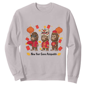 Funny New Year Same Assquatch Sweatshirt Bigfoot Lover TS12 Ice Gray Print Your Wear