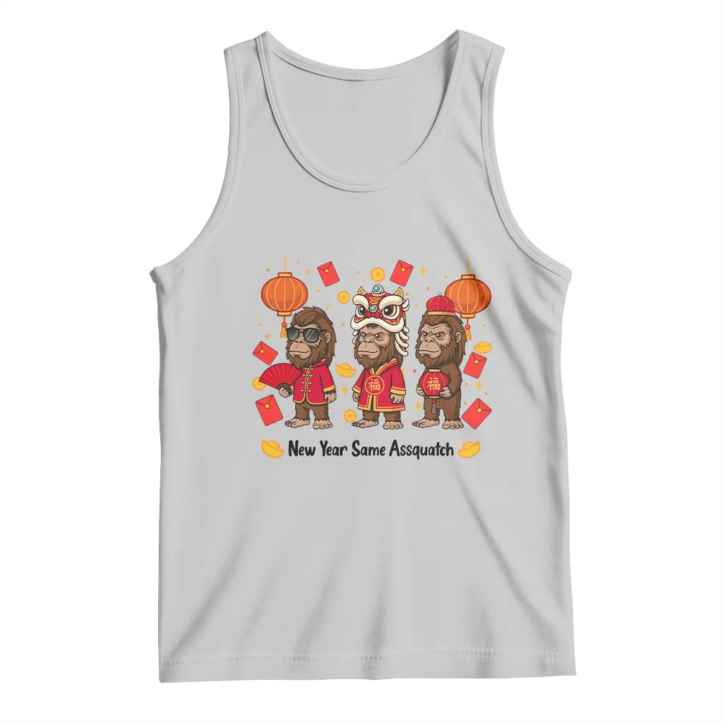Funny New Year Same Assquatch Tank Top Bigfoot Lover TS12 Ash Print Your Wear