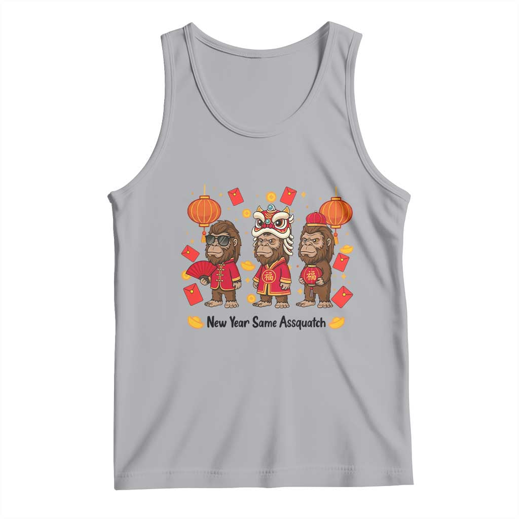 Funny New Year Same Assquatch Tank Top Bigfoot Lover TS12 Athletic Heather Print Your Wear