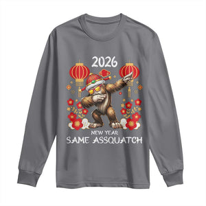 Bigfoot Lunar New Year Long Sleeve Shirt Funny Same Assquatch TS12 Charcoal Print Your Wear