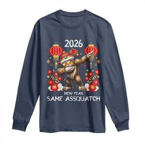 Bigfoot Lunar New Year Long Sleeve Shirt Funny Same Assquatch TS12 Navy Print Your Wear