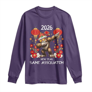 Bigfoot Lunar New Year Long Sleeve Shirt Funny Same Assquatch TS12 Purple Print Your Wear