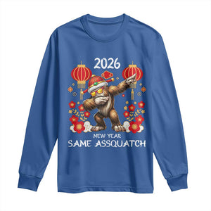 Bigfoot Lunar New Year Long Sleeve Shirt Funny Same Assquatch TS12 Royal Blue Print Your Wear