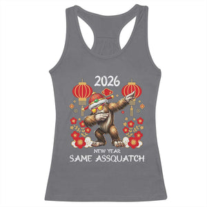 Bigfoot Lunar New Year Racerback Tank Top Funny Same Assquatch TS12 Charcoal Print Your Wear
