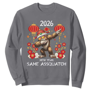 Bigfoot Lunar New Year Sweatshirt Funny Same Assquatch TS12 Charcoal Print Your Wear