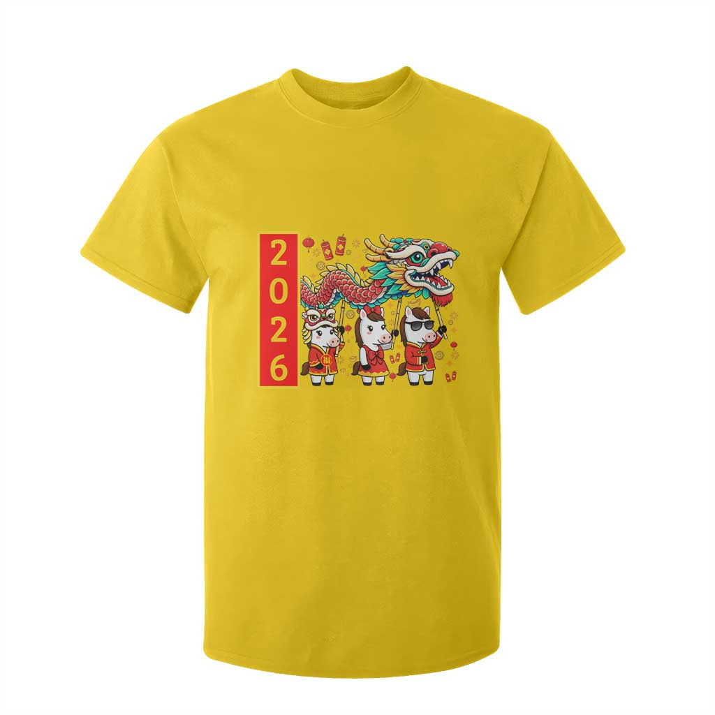 Cute Horse Dragon Dance T Shirt For Kid Lunar New Year TS12 Daisy Print Your Wear