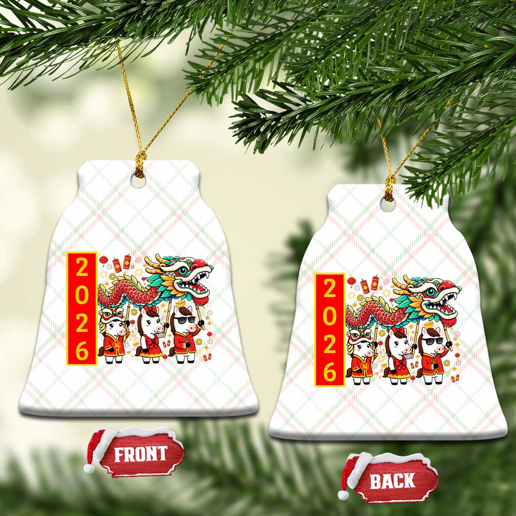 Cute Horse Dragon Dance Ceramic Ornament Lunar New Year TS12 Print Your Wear