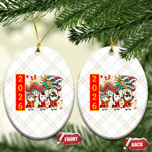 Cute Horse Dragon Dance Ceramic Ornament Lunar New Year TS12 Print Your Wear
