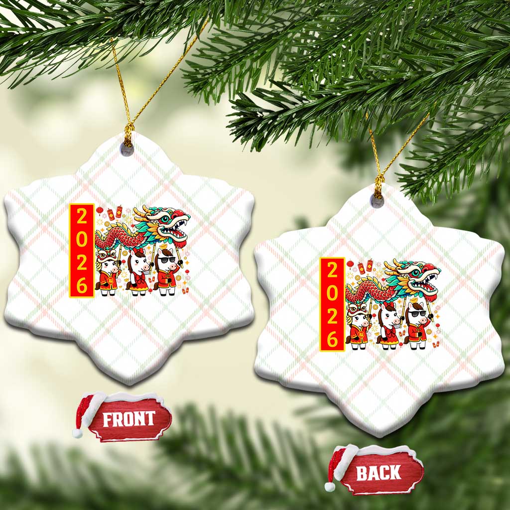 Cute Horse Dragon Dance Ceramic Ornament Lunar New Year TS12 Print Your Wear