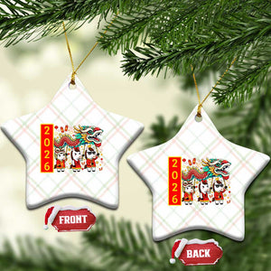 Cute Horse Dragon Dance Ceramic Ornament Lunar New Year TS12 Print Your Wear