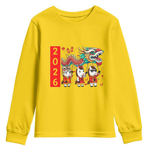 Cute Horse Dragon Dance Youth Sweatshirt Lunar New Year TS12 Daisy Print Your Wear