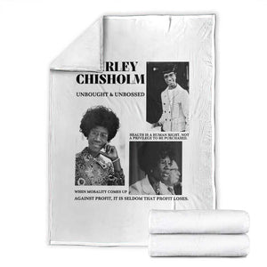 Shirley Chisholm Unbought And Unbossed Throw Blanket Vintage Feminist Poster TS12 White Print Your Wear