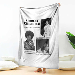 Shirley Chisholm Unbought And Unbossed Throw Blanket Vintage Feminist Poster TS12 Print Your Wear