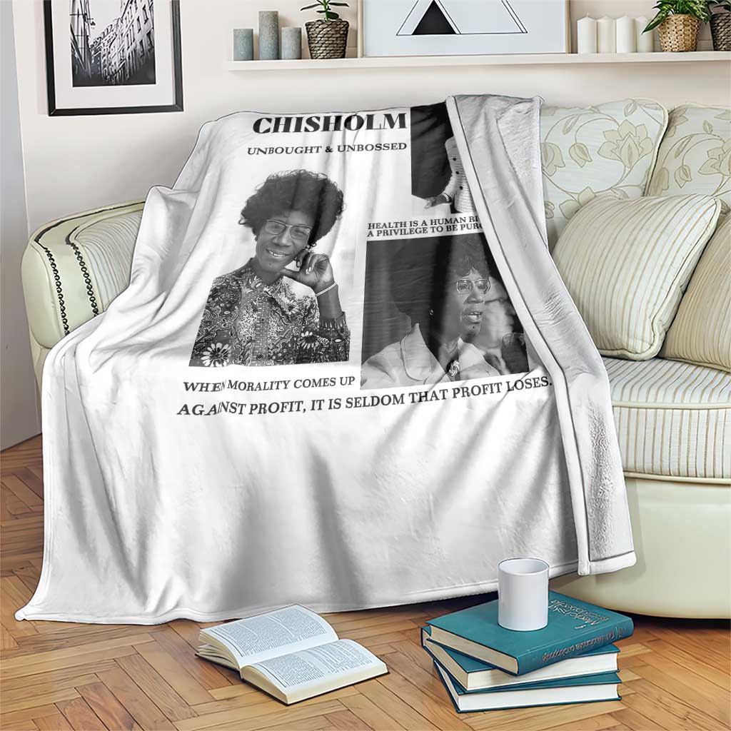 Shirley Chisholm Unbought And Unbossed Throw Blanket Vintage Feminist Poster TS12 Print Your Wear