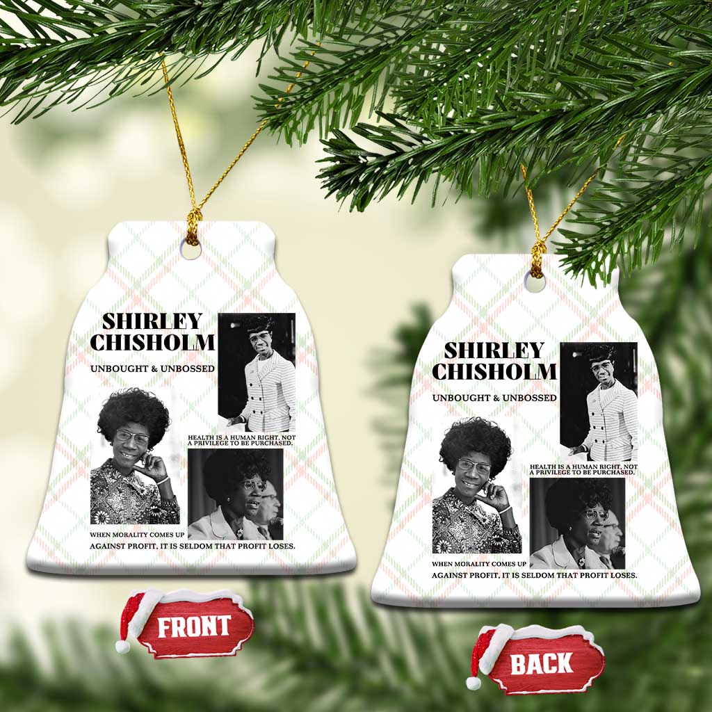 Shirley Chisholm Unbought And Unbossed Ceramic Ornament Vintage Feminist Poster TS12 Print Your Wear