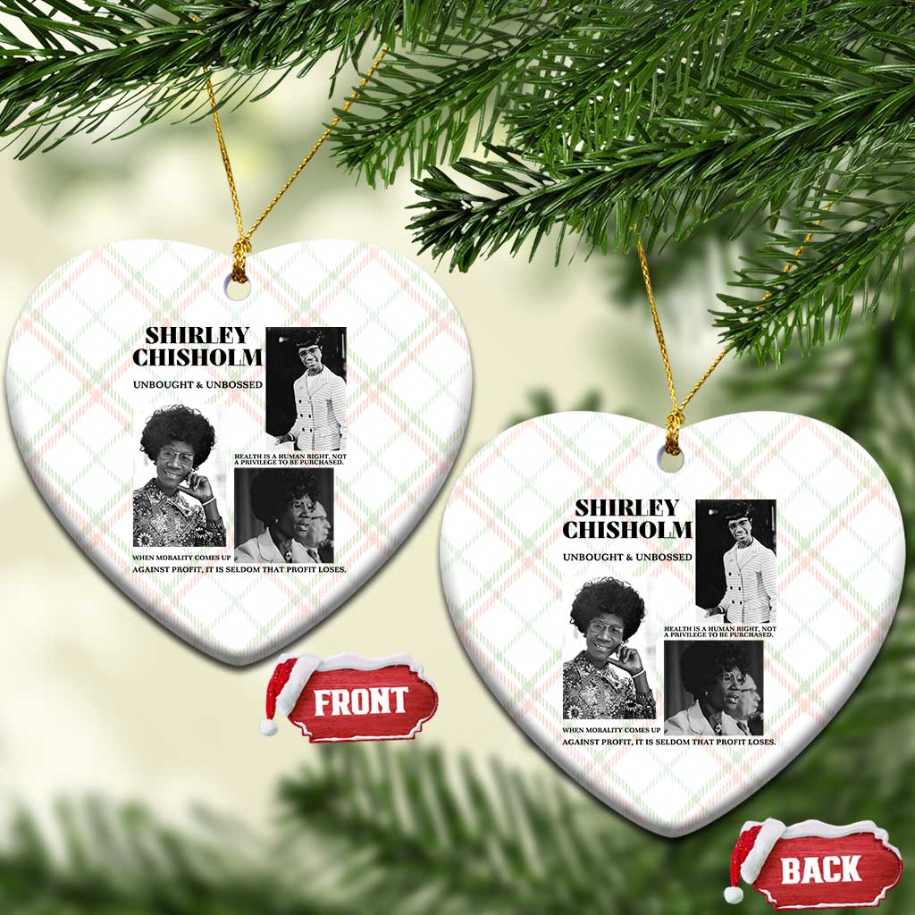 Shirley Chisholm Unbought And Unbossed Ceramic Ornament Vintage Feminist Poster TS12 Print Your Wear