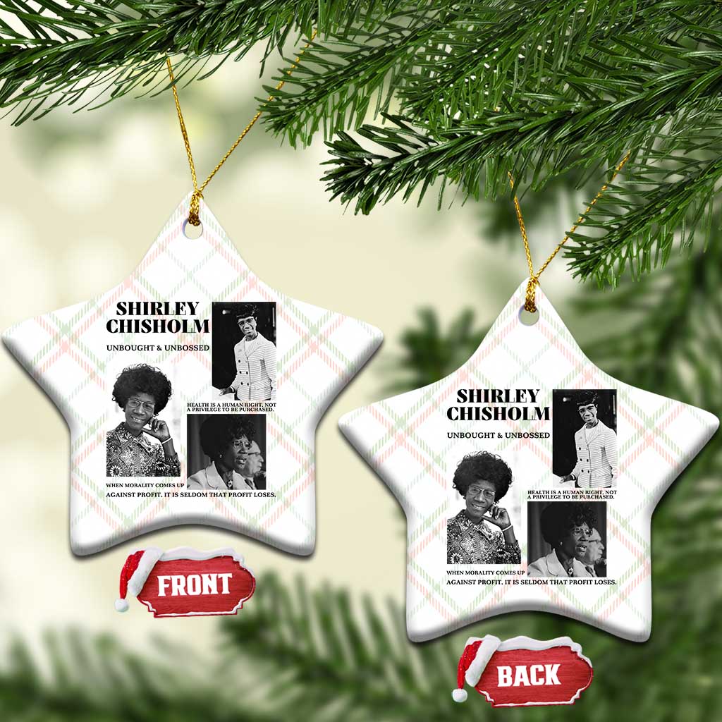 Shirley Chisholm Unbought And Unbossed Ceramic Ornament Vintage Feminist Poster TS12 Print Your Wear