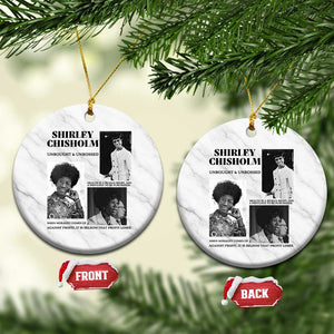 Shirley Chisholm Unbought And Unbossed Ceramic Ornament Vintage Feminist Poster TS12 1pc White Marble Print Your Wear