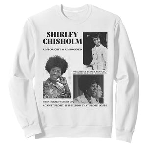 Shirley Chisholm Unbought And Unbossed Sweatshirt Vintage Feminist Poster TS12 White Print Your Wear