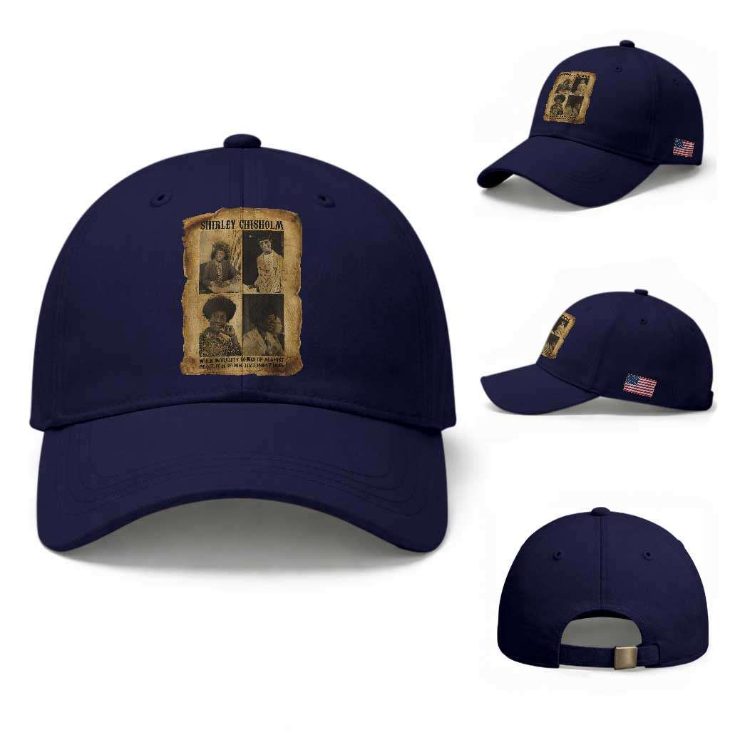 Vintage Shirley Chisholm Baseball Cap When Morality Meets Profit Quote TS12 Baseball Cap Universal Fit Dark Blue Print Your Wear