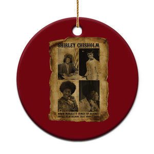 Vintage Shirley Chisholm Ceramic Ornament When Morality Meets Profit Quote TS12 1pc Red Print Your Wear