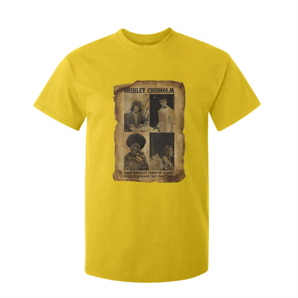 Vintage Shirley Chisholm T Shirt For Kid When Morality Meets Profit Quote TS12 Daisy Print Your Wear