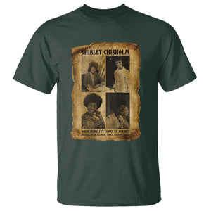 Vintage Shirley Chisholm T Shirt When Morality Meets Profit Quote TS12 Dark Forest Green Print Your Wear