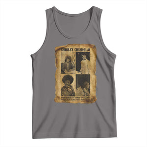 Vintage Shirley Chisholm Tank Top When Morality Meets Profit Quote TS12 Deep Heather Print Your Wear