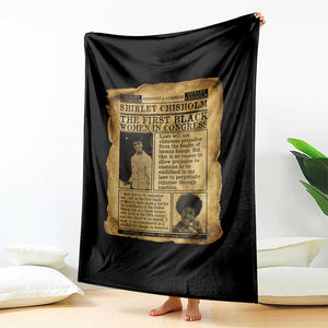 Vintage Newspaper Shirley Chisholm Throw Blanket First Black Woman In Congress TS12 Print Your Wear