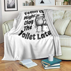 Funny Plumber Frog Gift Throw Blanket Feeling Cute Might Clog The Toilet Later TS12 Print Your Wear