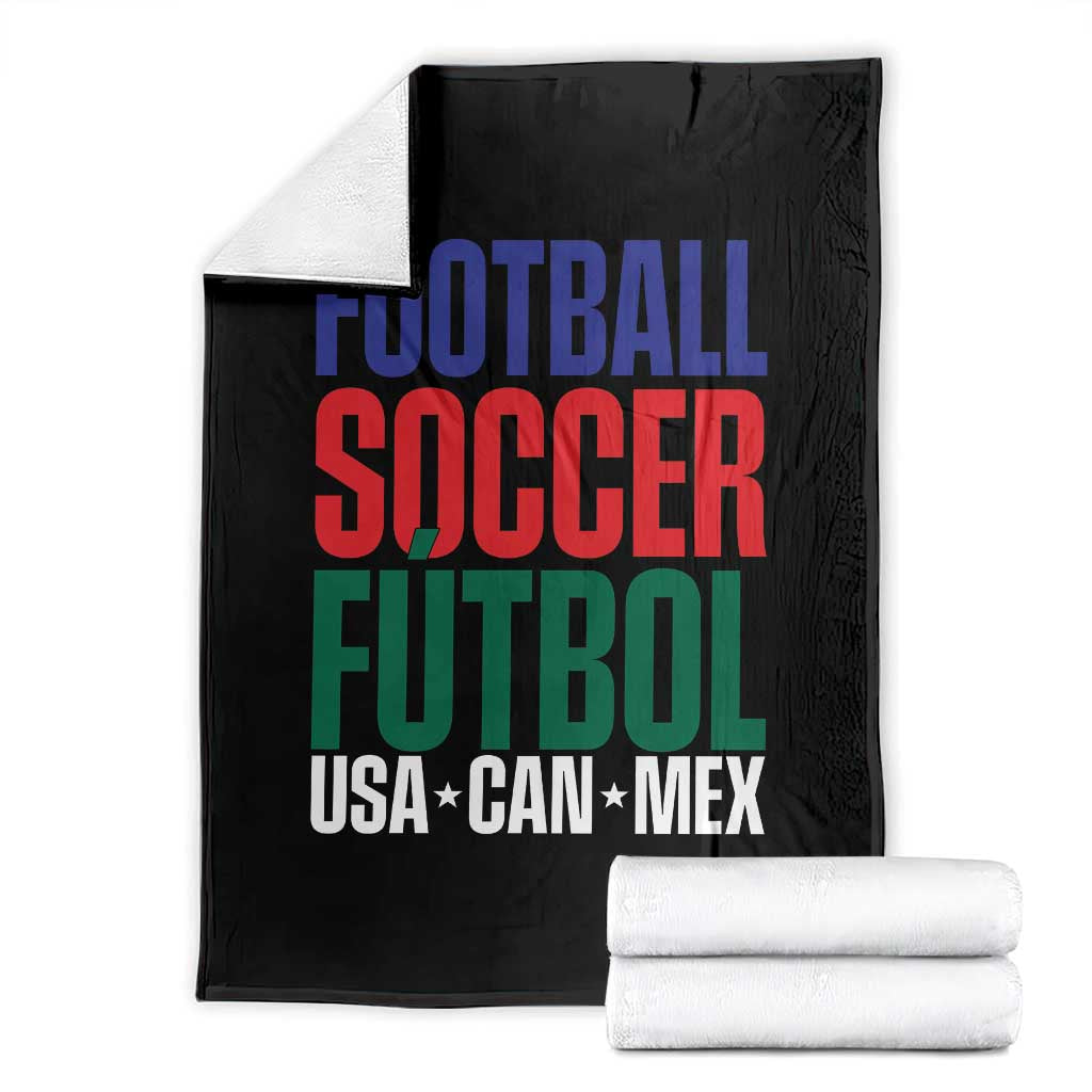 Canada Mexico USA Throw Blanket Football Fan Gift TS12 Black Print Your Wear