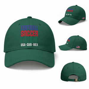 Canada Mexico USA Baseball Cap Football Fan Gift TS12 Baseball Cap Universal Fit Irish Green Print Your Wear