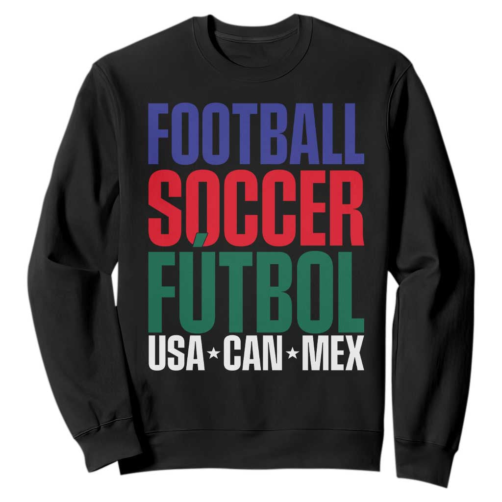 Canada Mexico USA Sweatshirt Football Fan Gift TS12 Black Print Your Wear